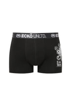 Ecko Unltd. Set 2 perechi de boxeri colorati, banda elastica cu logo, Negru-Visiniu