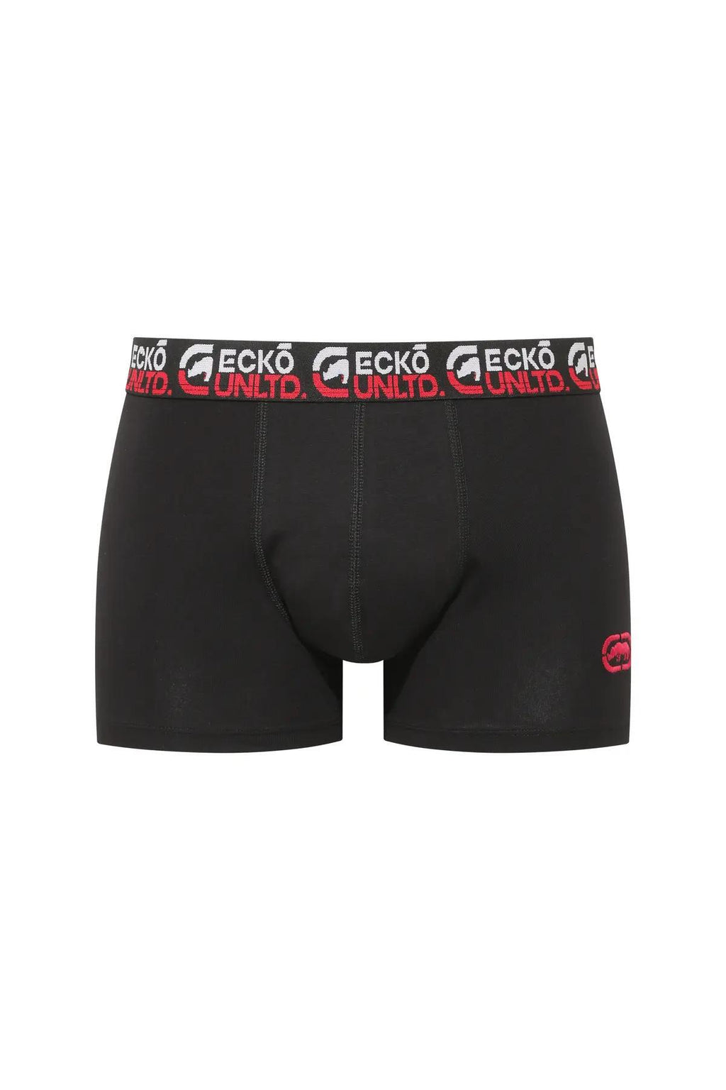 Ecko Unltd. Set 2 perechi de boxeri colorati, banda elastica cu logo, Negru-Gri
