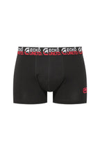 Ecko Unltd. Set 2 perechi de boxeri colorati, banda elastica cu logo, Negru-Gri