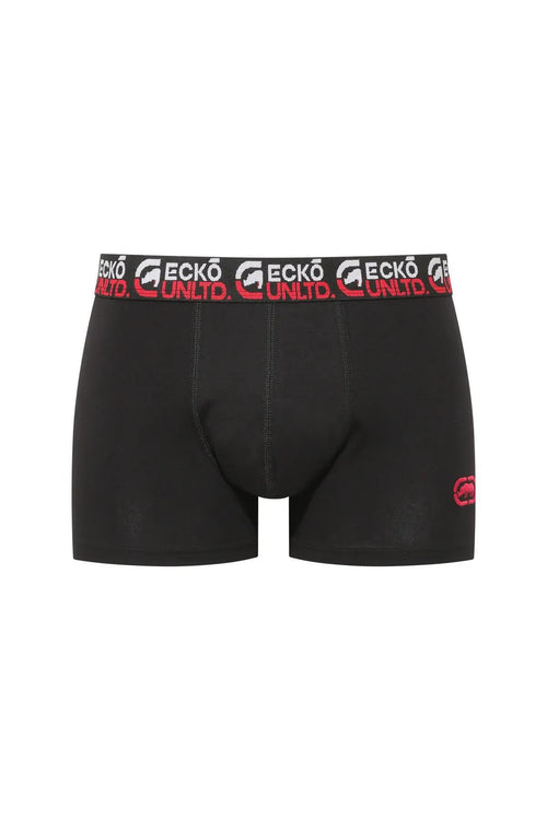 Ecko Unltd. Set 2 perechi de boxeri colorati, banda elastica cu logo, Negru-Gri