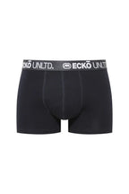 Ecko Unltd. Set trei perechi de boxeri, banda elastica in talie si imprimeu cu logo, din amestec de bumbac