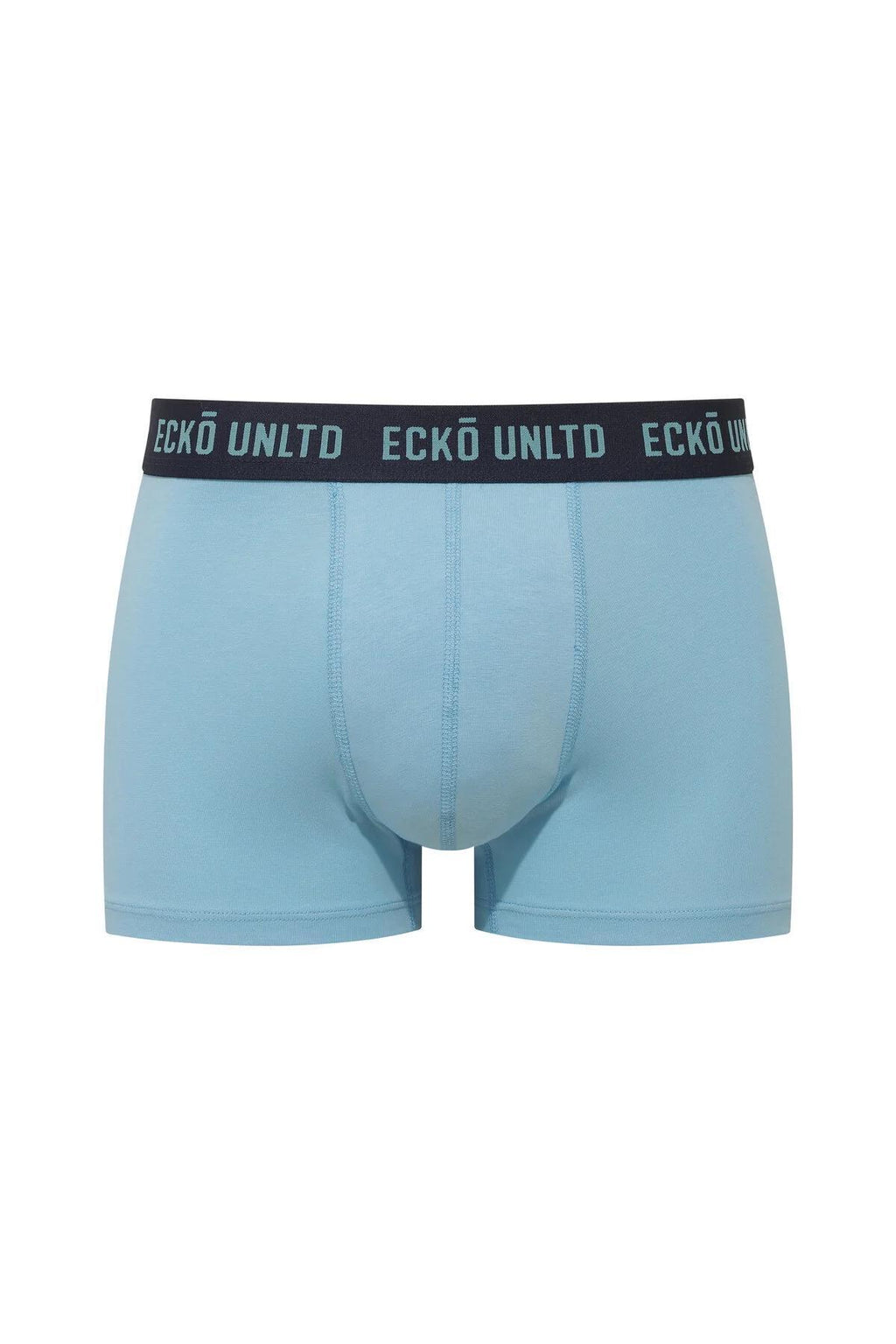 Ecko Unltd. Set trei perechi de boxeri, banda elastica in talie si imprimeu cu logo, din amestec de bumbac