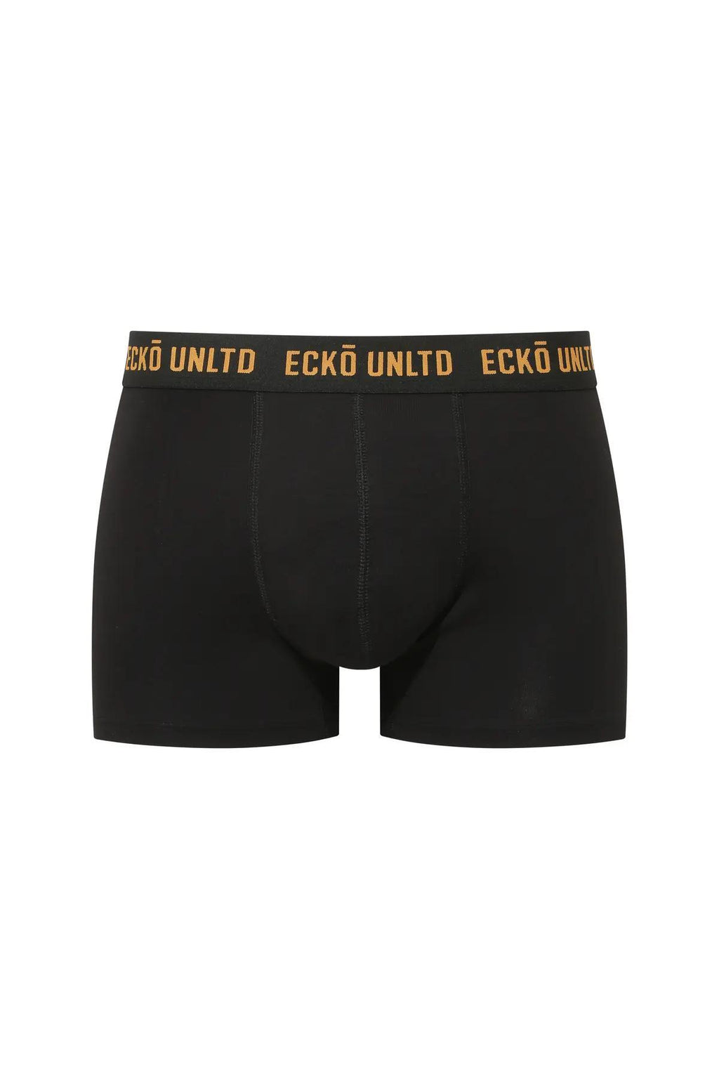 Ecko Unltd. Set trei perechi de boxeri, banda elastica in talie si imprimeu cu logo, din amestec de bumbac
