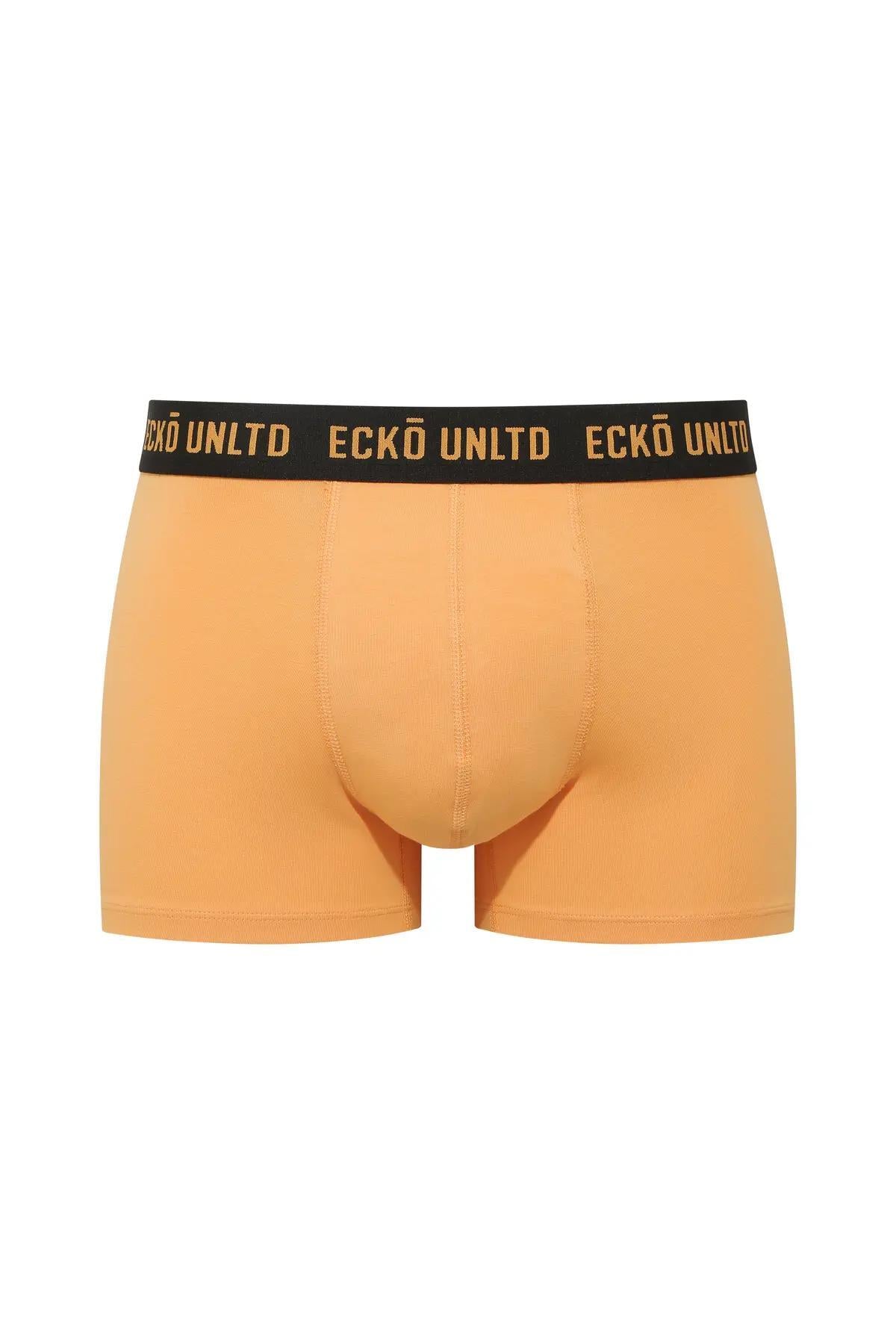 Ecko Unltd. Set trei perechi de boxeri, banda elastica in talie si imprimeu cu logo, din amestec de bumbac