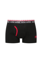 Ecko Unltd. Set trei perechi de boxeri, banda elastica in talie si imprimeu cu logo, din amestec de bumbac