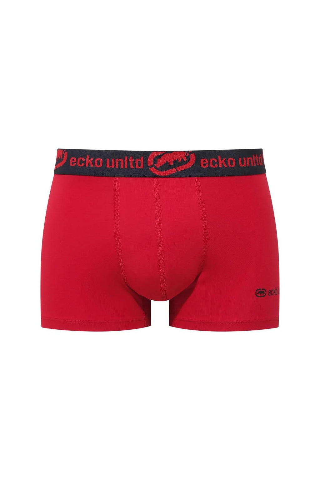 Ecko Unltd. Set trei perechi de boxeri, banda elastica in talie si imprimeu cu logo, din amestec de bumbac