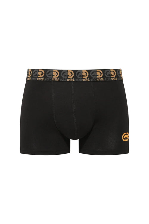 Ecko Unltd. Set 2 perechi de boxeri colorati, banda elastica cu logo, Negru-Gri