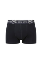 Ecko Unltd. Set trei perechi de boxeri, banda elastica in talie si imprimeu cu logo, din amestec de bumbac