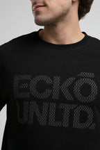 Ecko Unltd. Tricou cu decolteu la baza gatului si imprimeu cu logo