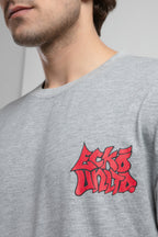 Ecko Unltd. Tricou cu decolteu la baza gatului si imprimeu cu logo