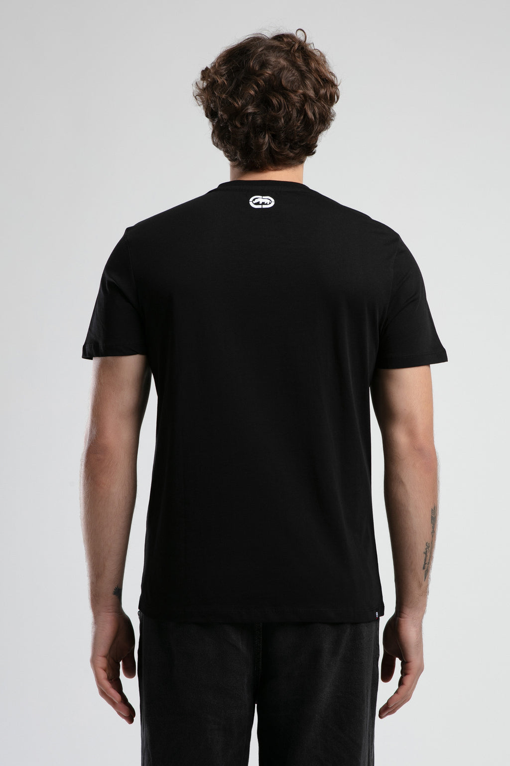 Ecko Unltd. Tricou cu decolteu la baza gatului si imprimeu cu logo