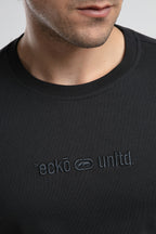 Ecko Unltd. Tricou cu decolteu la baza gatului si imprimeu cu logo