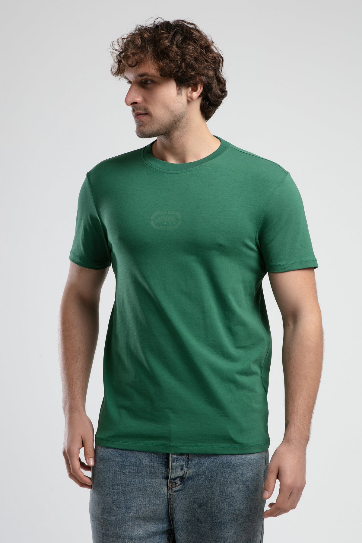 Ecko Unltd. Tricou cu decolteu la baza gatului si imprimeu cu logo