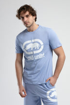 Ecko Unltd. Tricou cu decolteu la baza gatului si imprimeu cu logo