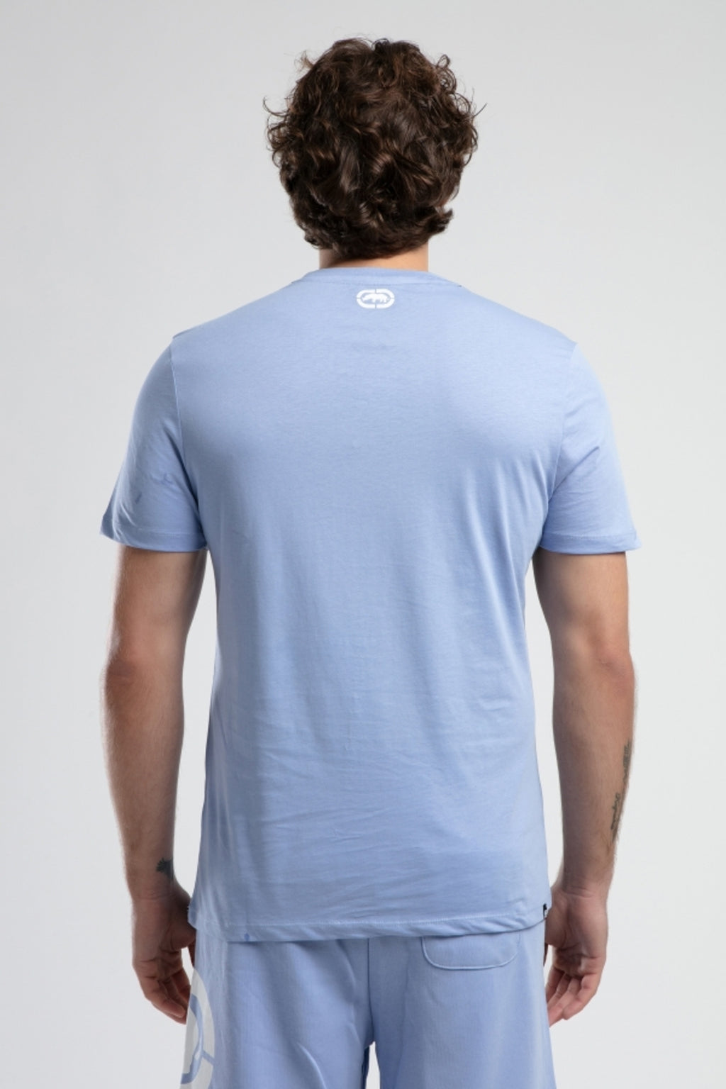 Ecko Unltd. Tricou cu decolteu la baza gatului si imprimeu cu logo