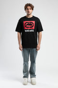 Ecko Unltd. Tricou cu decolteu la baza gatului si imprimeu cu logo