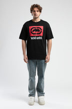 Ecko Unltd. Tricou cu decolteu la baza gatului si imprimeu cu logo