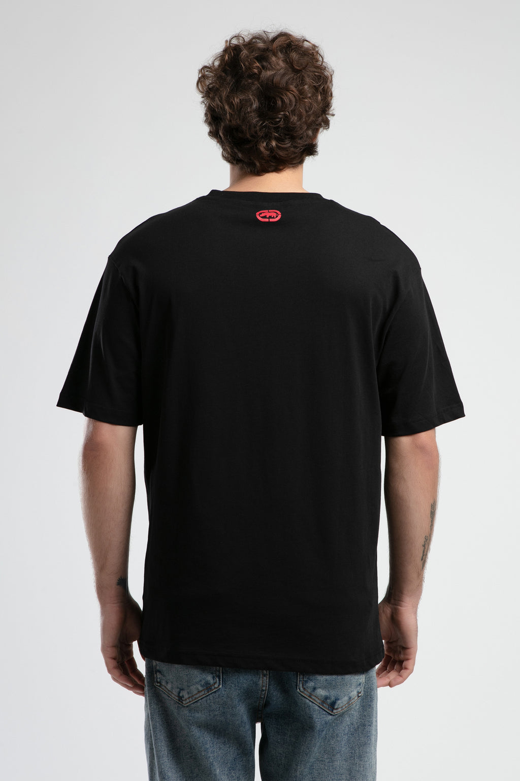 Ecko Unltd. Tricou cu decolteu la baza gatului si imprimeu cu logo