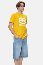 Ecko Unltd. Tricou cu decolteu la baza gatului si imprimeu cu logo