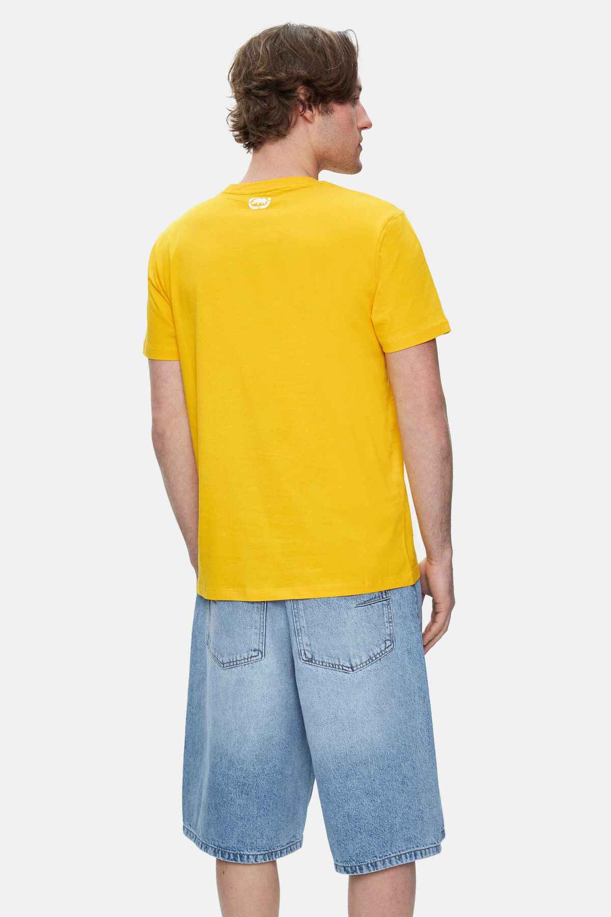 Ecko Unltd. Tricou cu decolteu la baza gatului si imprimeu cu logo
