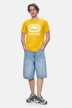 Ecko Unltd. Tricou cu decolteu la baza gatului si imprimeu cu logo