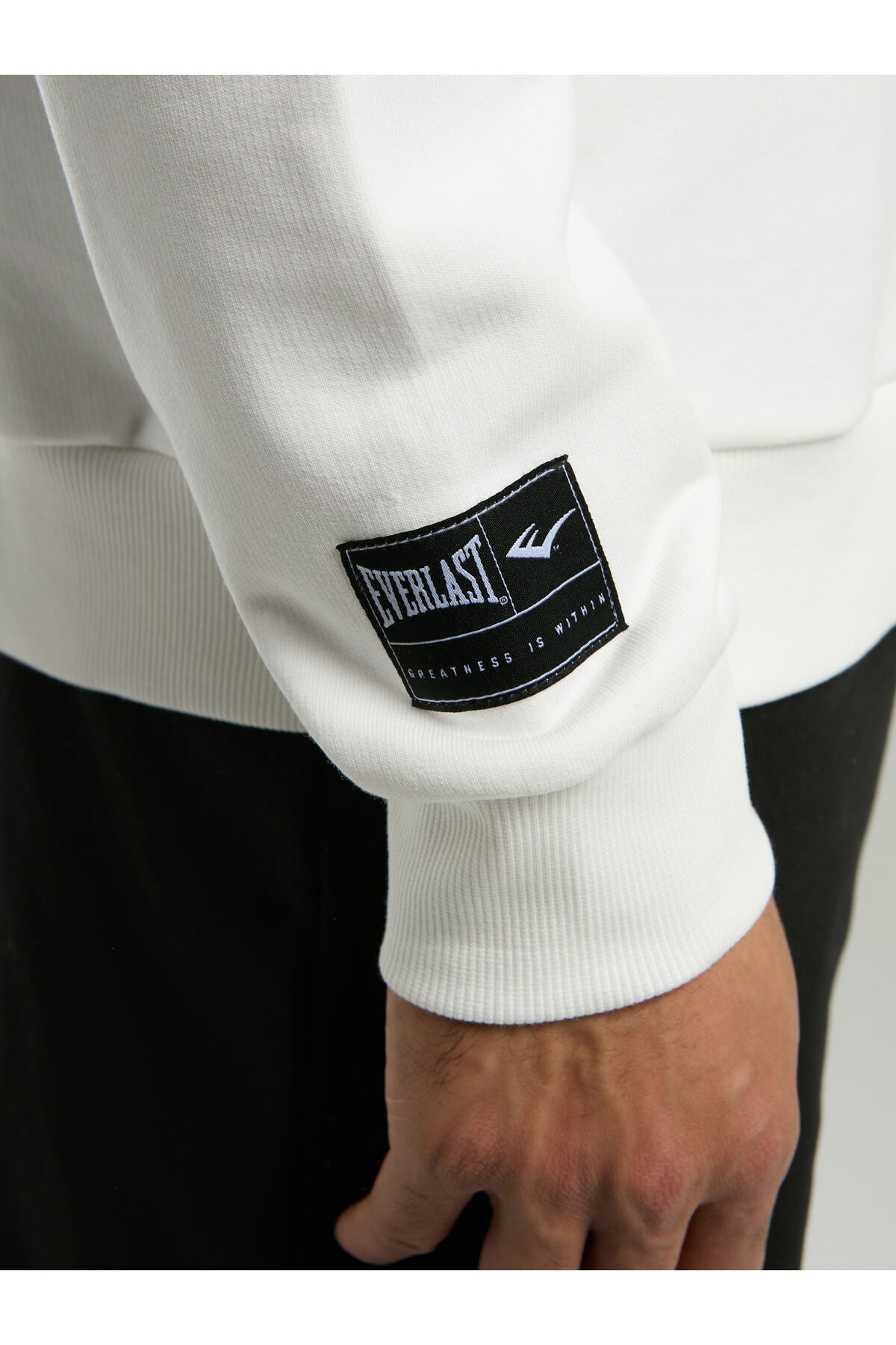 Everlast Bluza din amtestec de bumbac, cu decolteu la baza gatului si logo discret