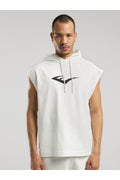Everlast Bluza din bumbac, fara maneci si cu gluga, imprimeu cu logo