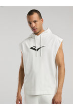 Everlast Bluza din bumbac, fara maneci si cu gluga, imprimeu cu logo