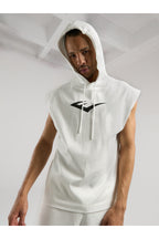 Everlast Bluza din bumbac, fara maneci si cu gluga, imprimeu cu logo