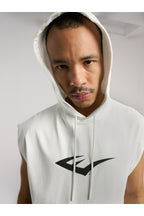 Everlast Bluza din bumbac, fara maneci si cu gluga, imprimeu cu logo