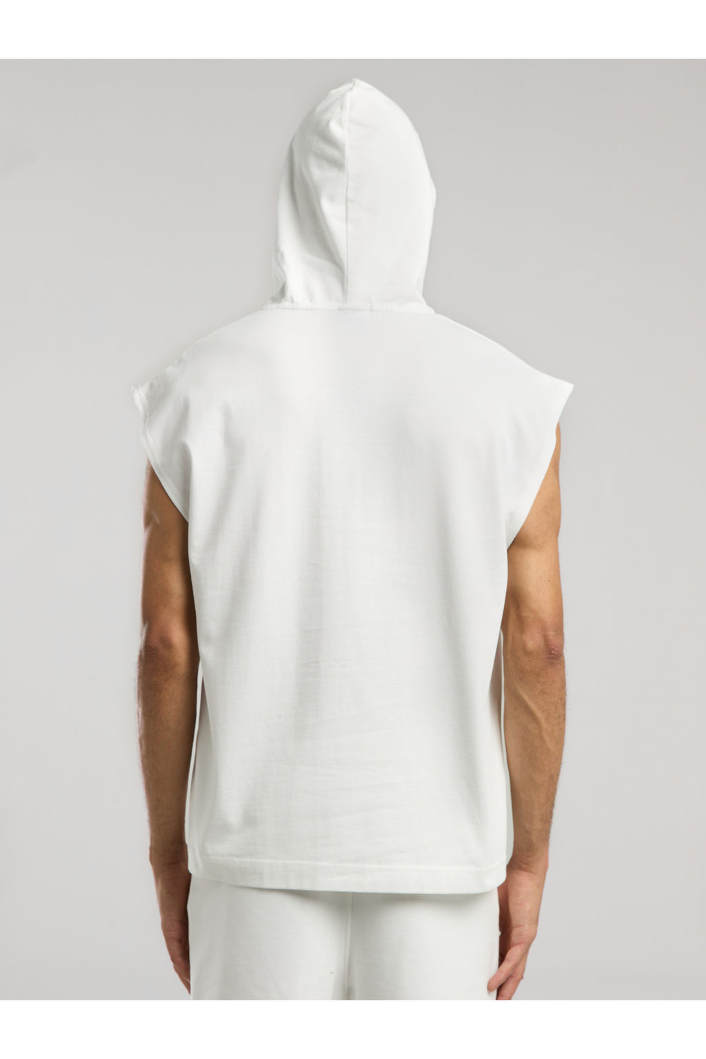 Everlast Bluza din bumbac, fara maneci si cu gluga, imprimeu cu logo