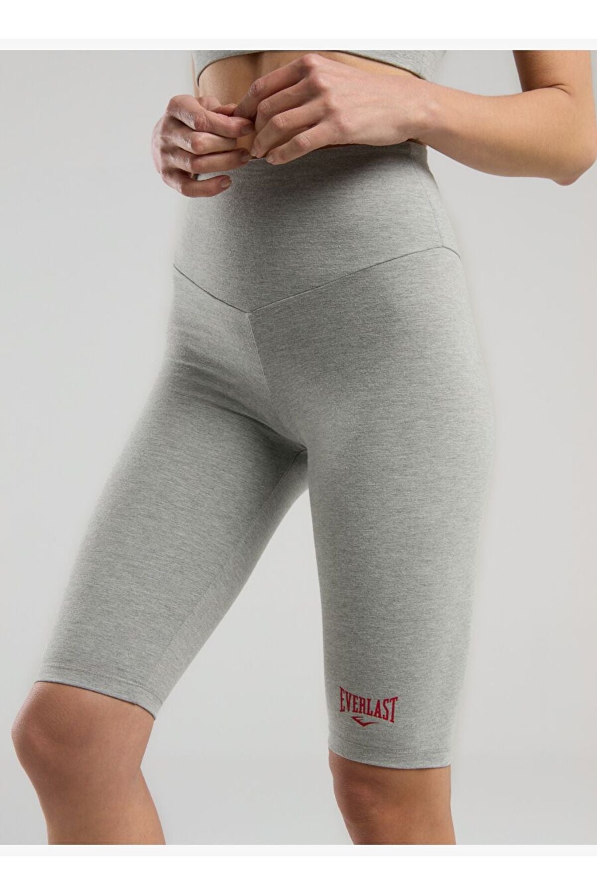Everlast Colanti scurti pentru antrenament, cu talie inalta si imprimeu cu logo