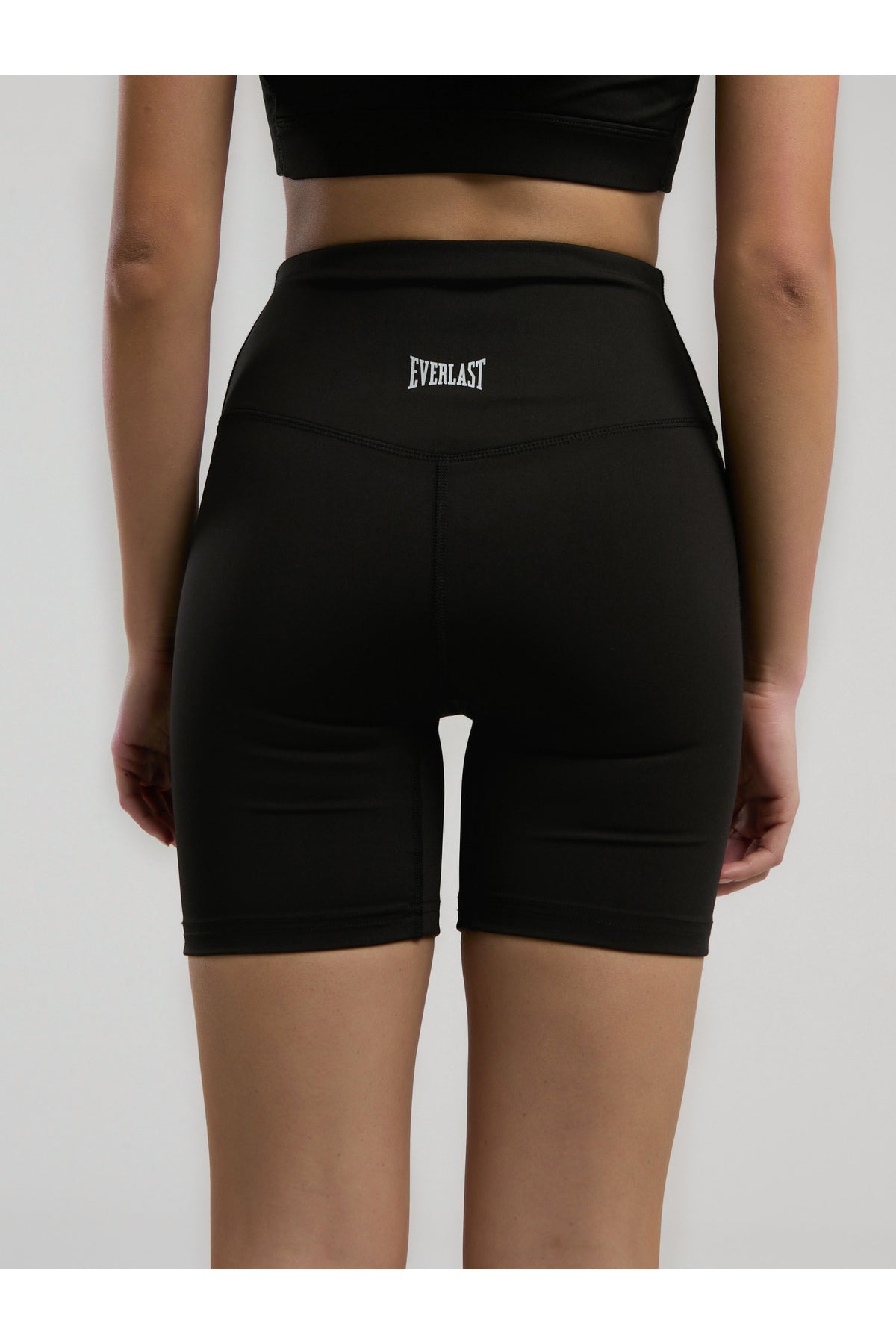Everlast Colanti scurti pentru antrenament, cu talie inalta si imprimeu cu logo