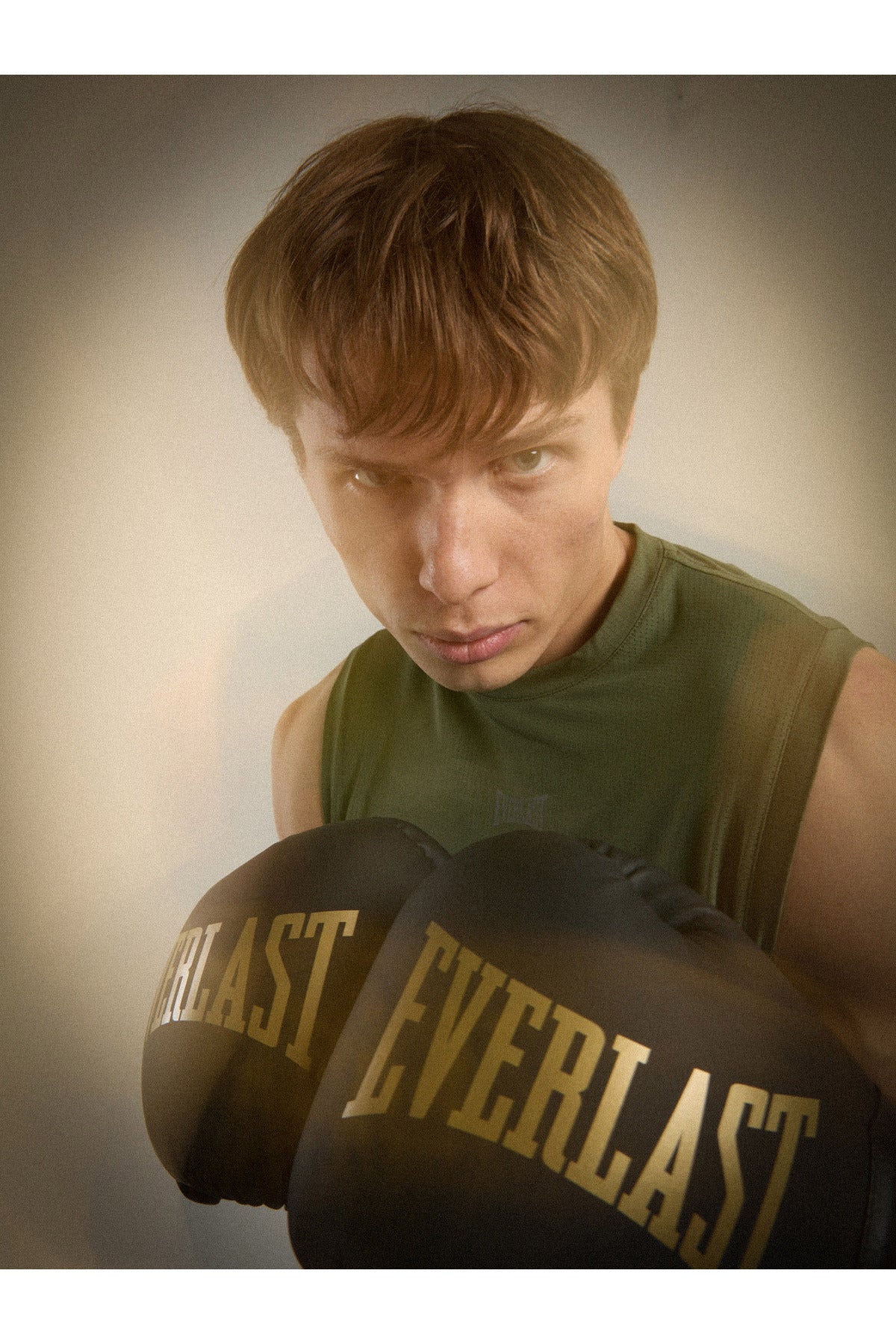 Everlast Maiou de antrenament cu decolteu la baza gatului si imprimeu cu logo