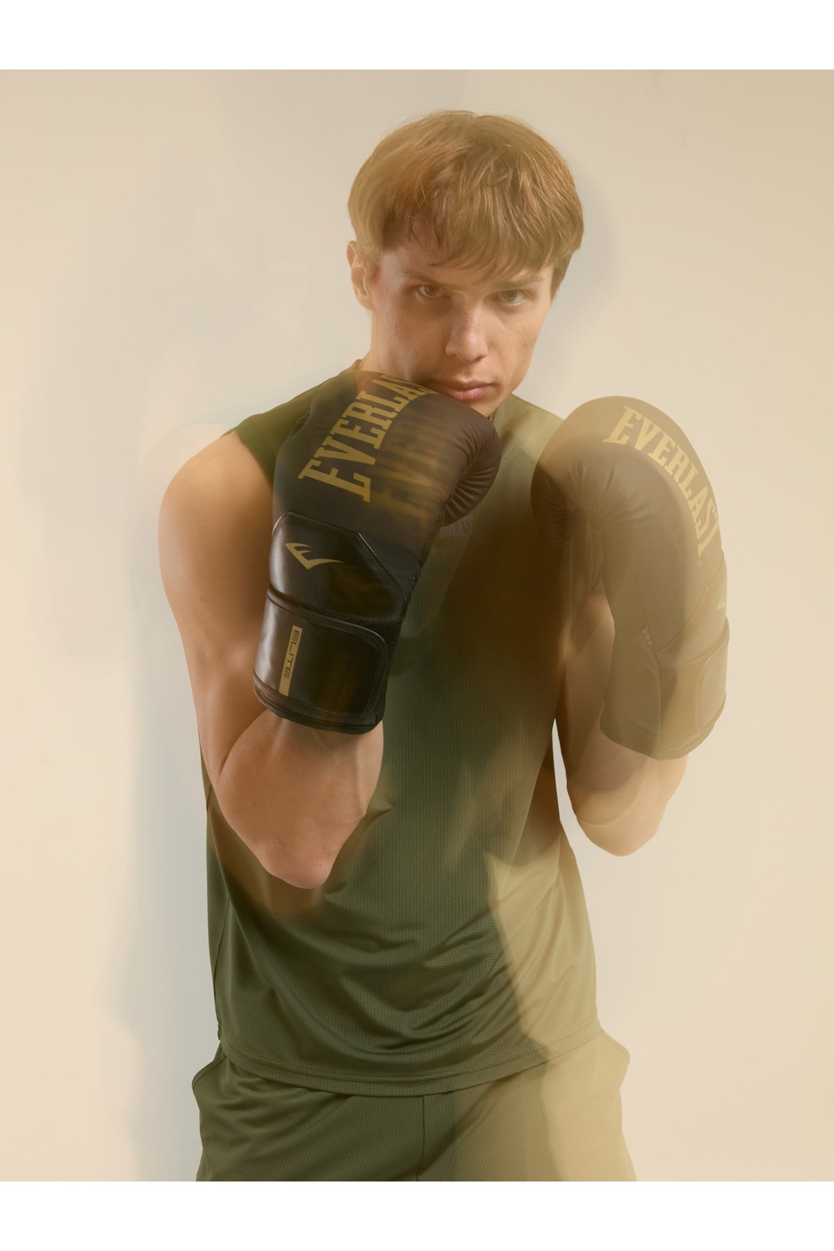 Everlast Maiou de antrenament cu decolteu la baza gatului si imprimeu cu logo