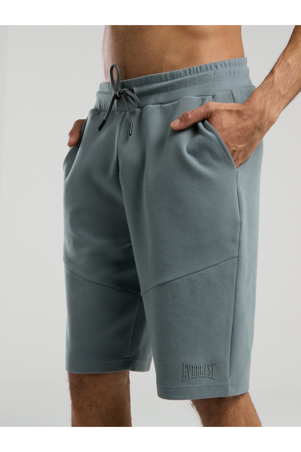 Everlast Pantaloni scurti cu talie elastica si snur, buzunare laterale si logo discret
