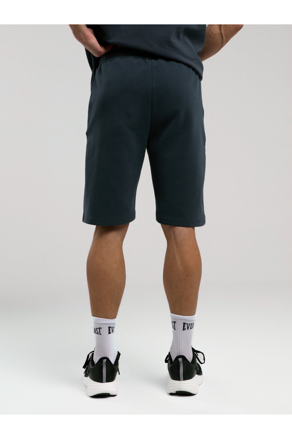 Everlast Pantaloni scurti cu talie elastica si snur, buzunare laterale si logo discret