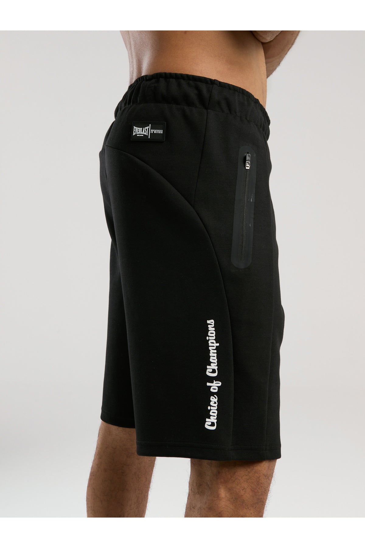 Everlast Pantaloni scurti cu talie elastica si snur, buzunare laterale si logo discret