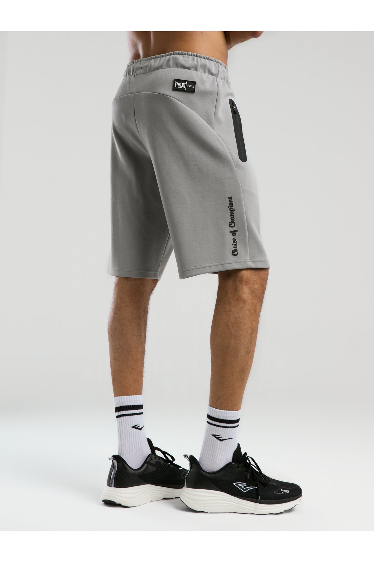 Everlast Pantaloni scurti cu talie elastica si snur, buzunare laterale si logo discret