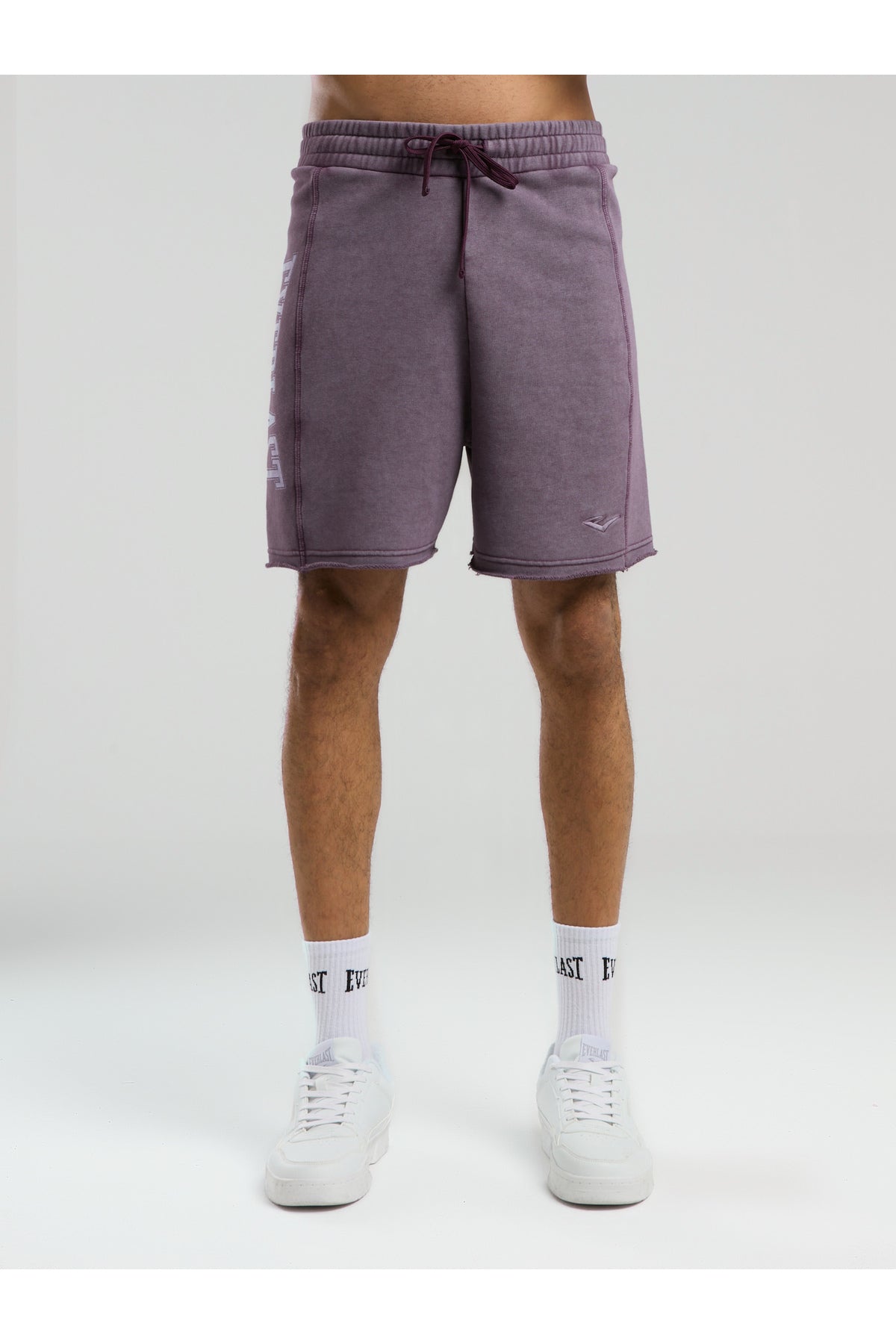 Everlast Pantaloni scurti cu talie elastica si snur, buzunare laterale si logo discret