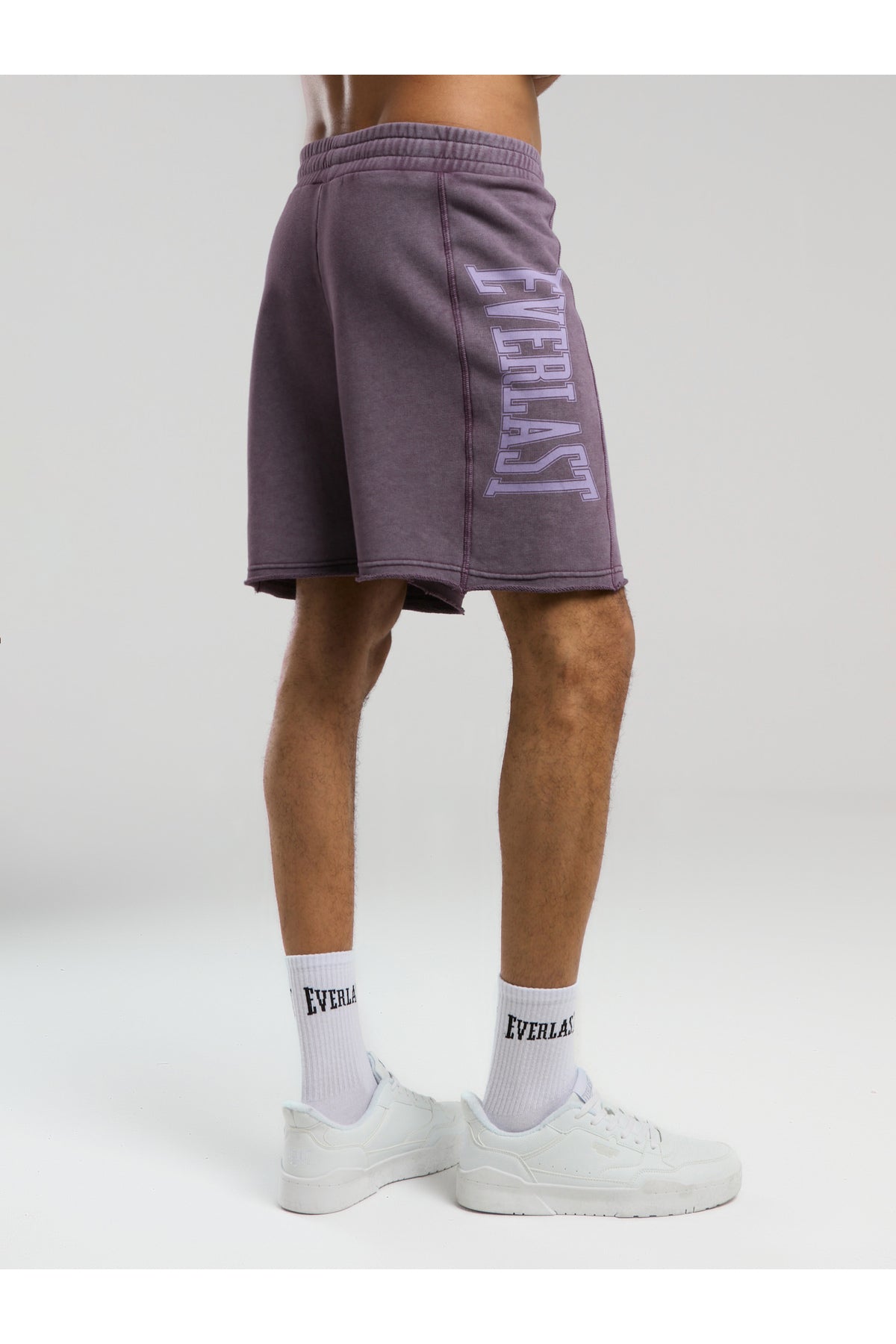 Everlast Pantaloni scurti cu talie elastica si snur, buzunare laterale si logo discret
