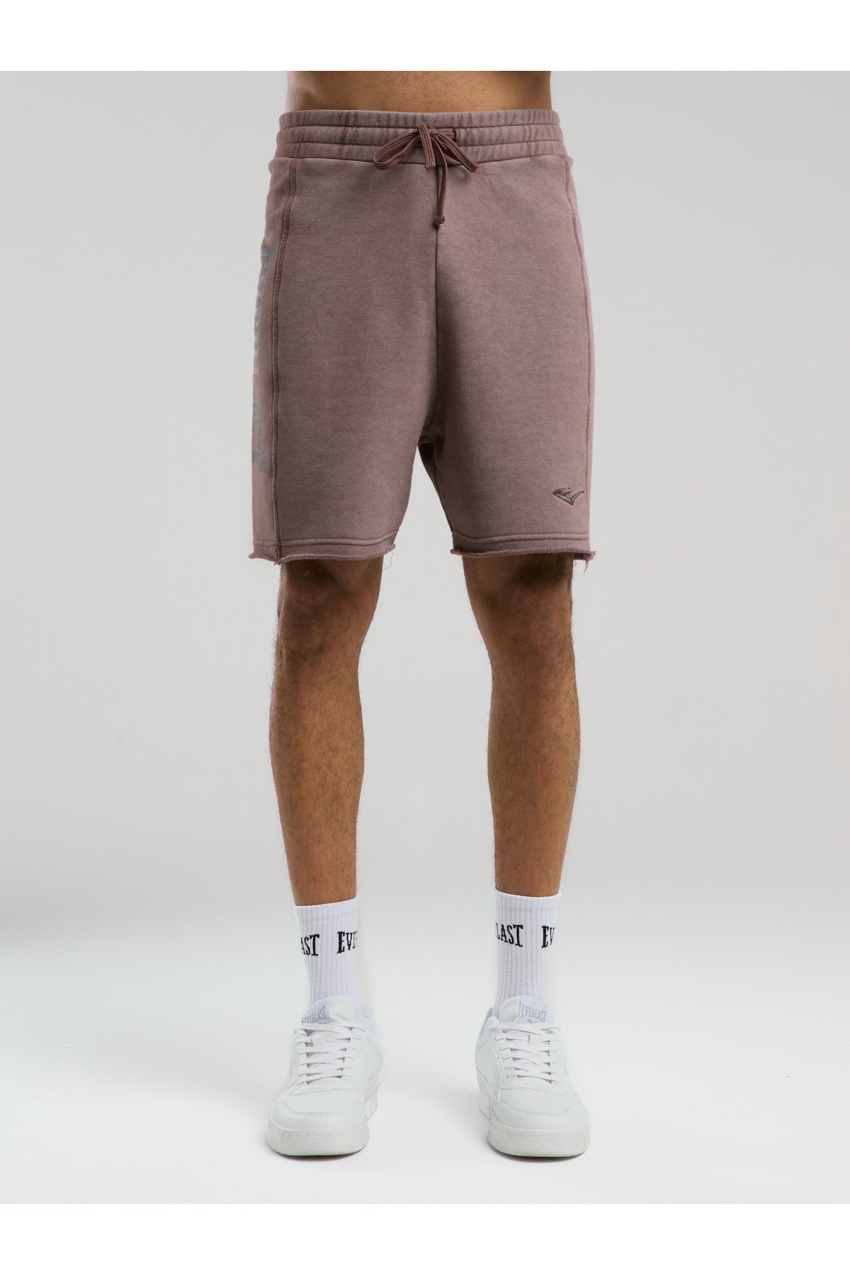 Everlast Pantaloni scurti cu talie elastica si snur, buzunare laterale si logo discret