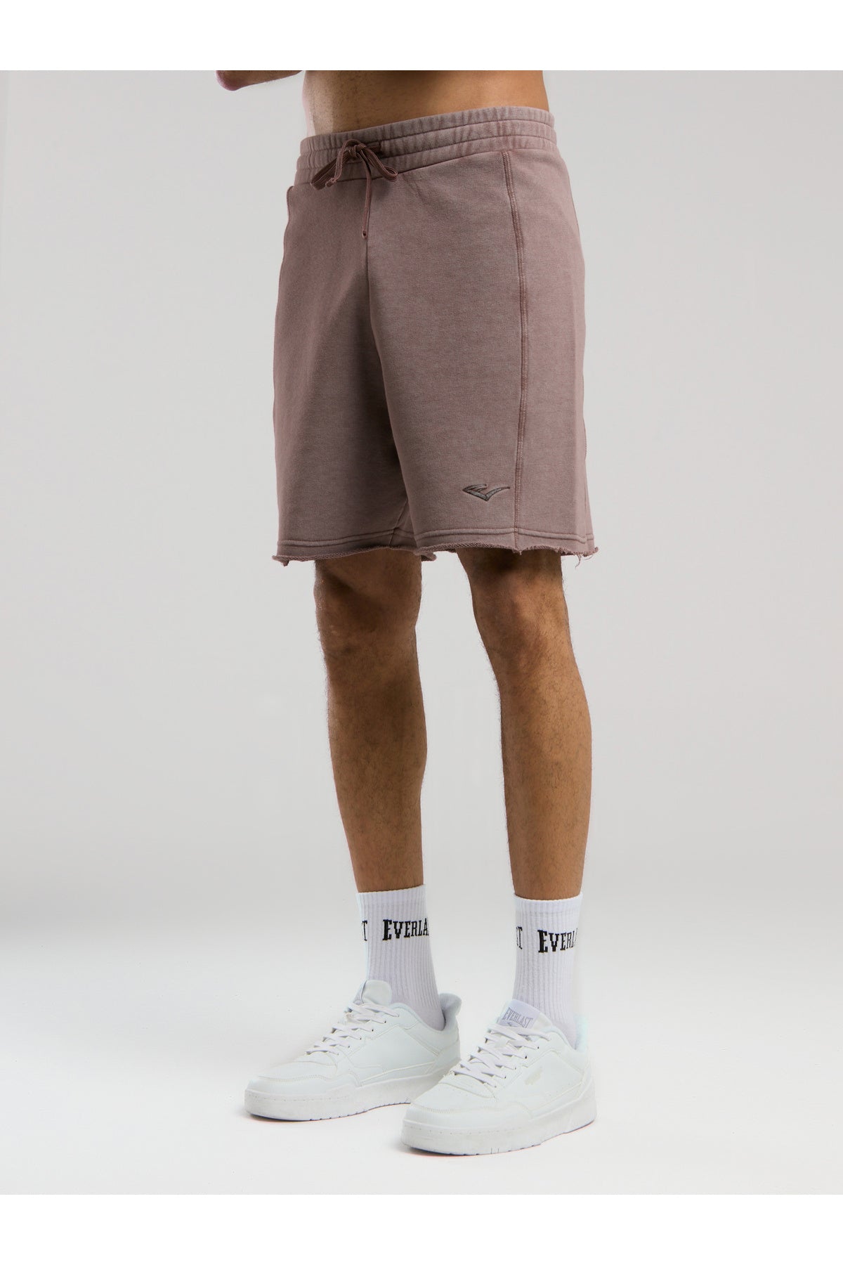 Everlast Pantaloni scurti cu talie elastica si snur, buzunare laterale si logo discret