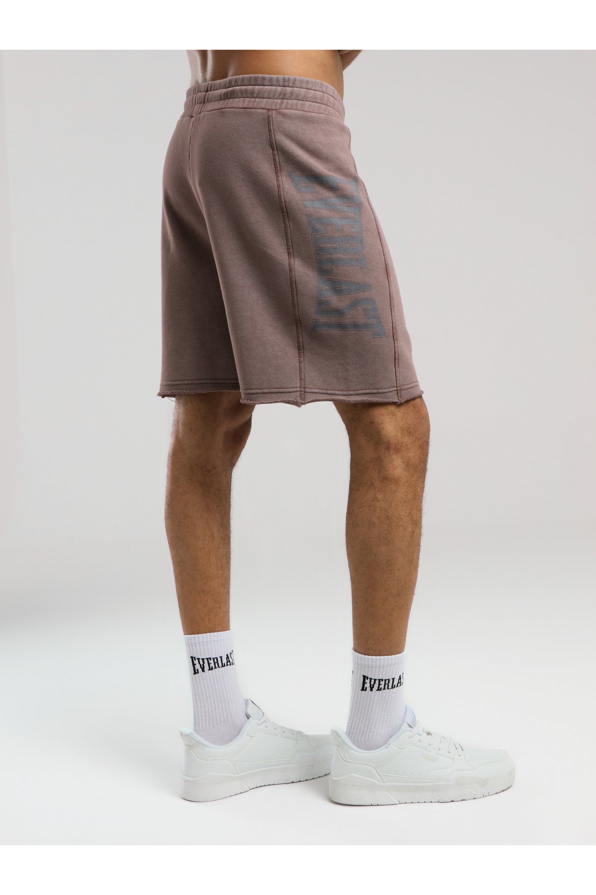 Everlast Pantaloni scurti cu talie elastica si snur, buzunare laterale si logo discret