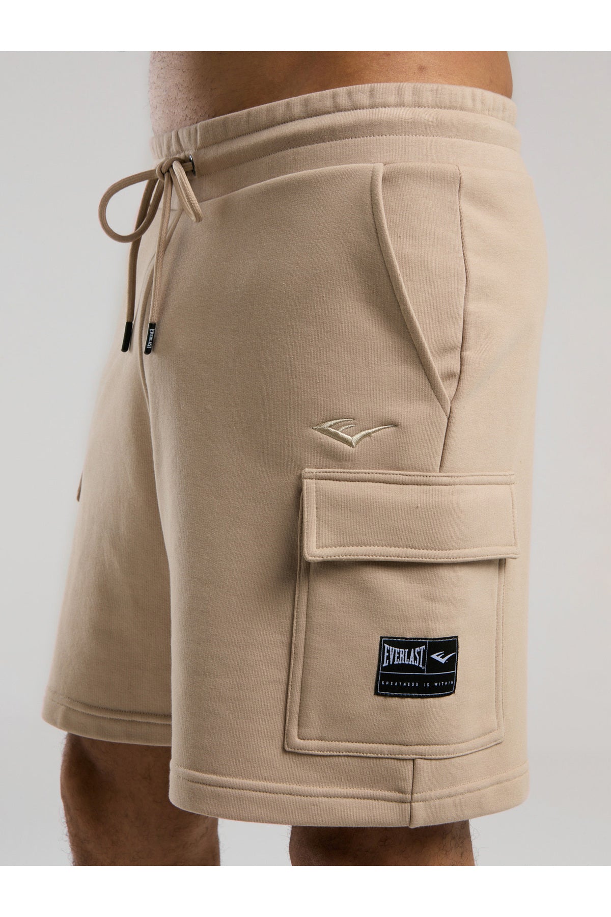 Everlast Pantaloni scurti cu talie elastica si snur, buzunare laterale si logo discret