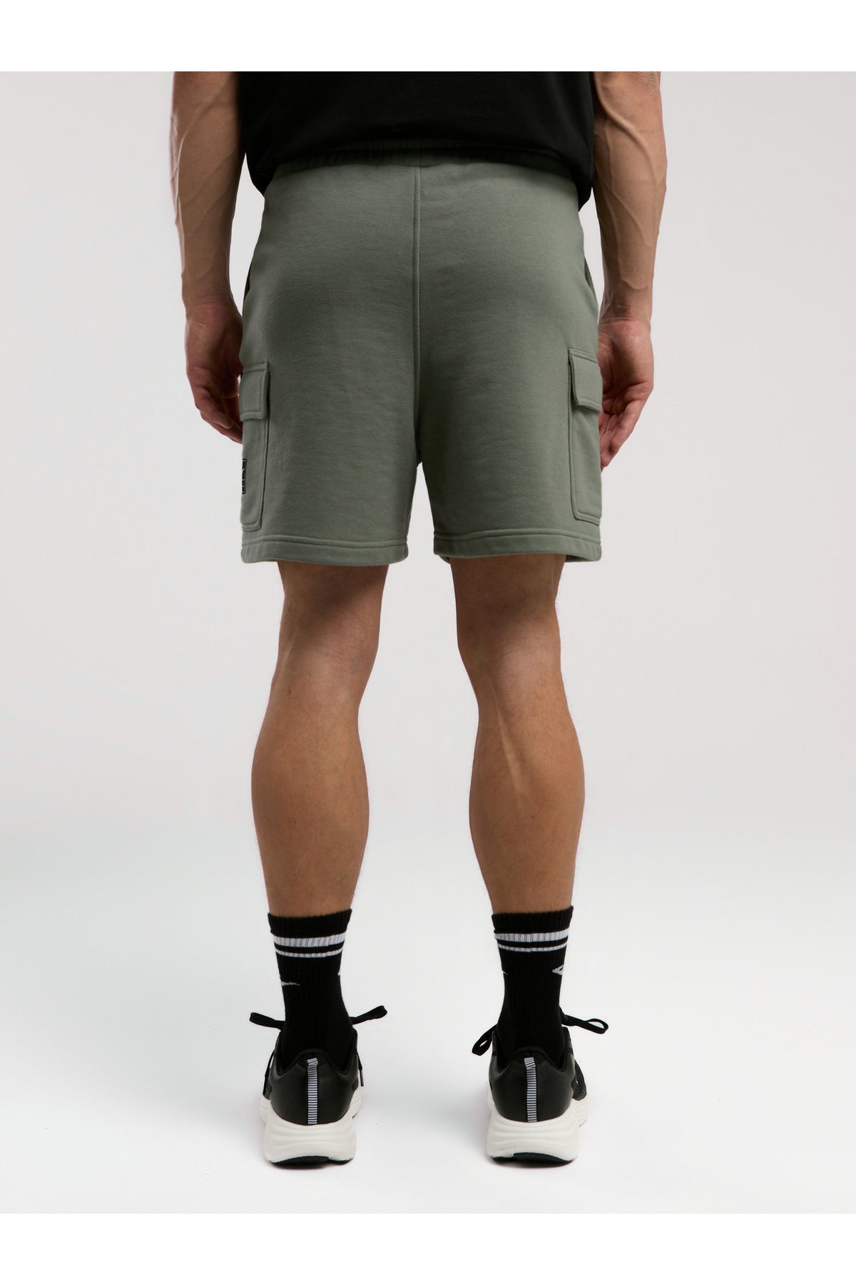 Everlast Pantaloni scurti cu talie elastica si snur, buzunare laterale si logo discret