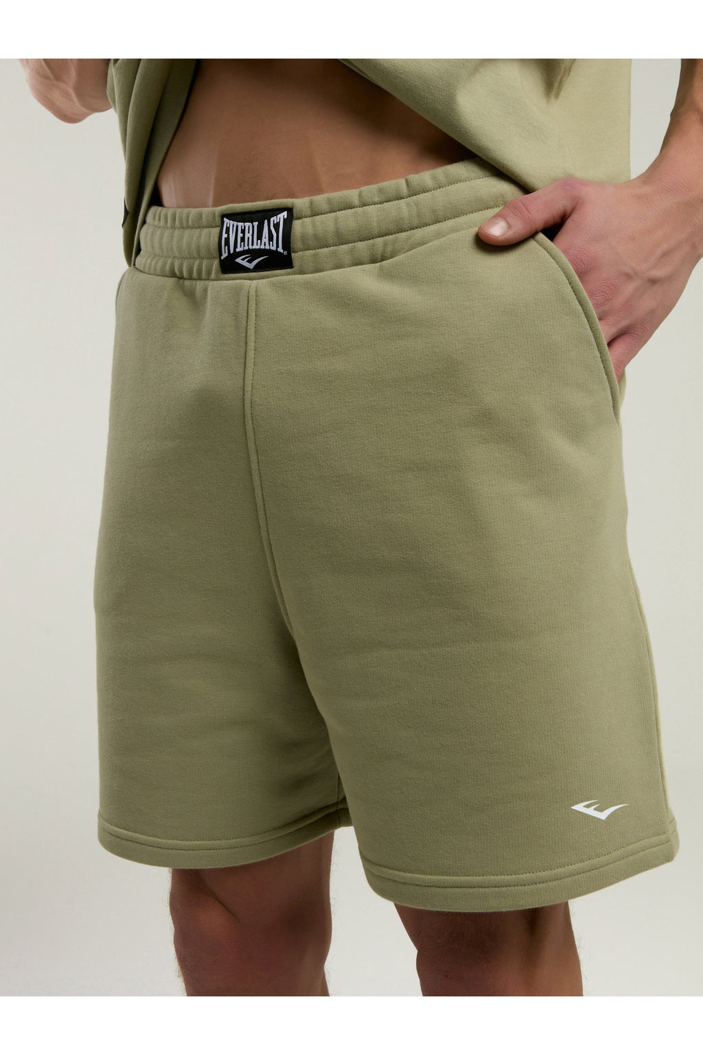 Everlast Pantaloni scurti cu talie elastica si snur, buzunare laterale si logo discret