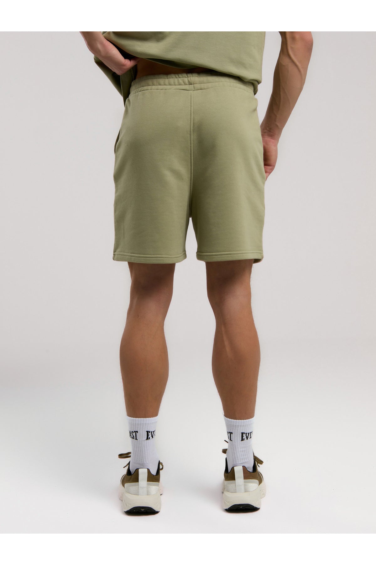 Everlast Pantaloni scurti cu talie elastica si snur, buzunare laterale si logo discret