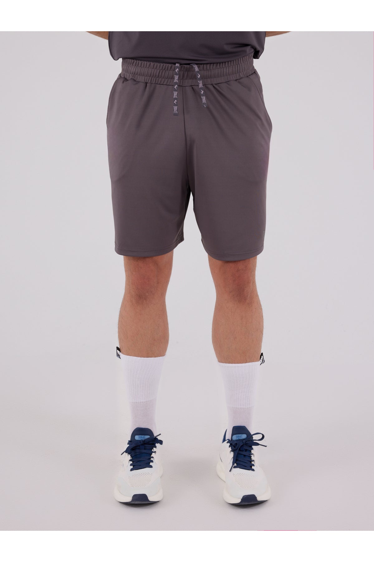 Everlast Pantaloni scurti cu talie elastica si snur, buzunare laterale si logo discret