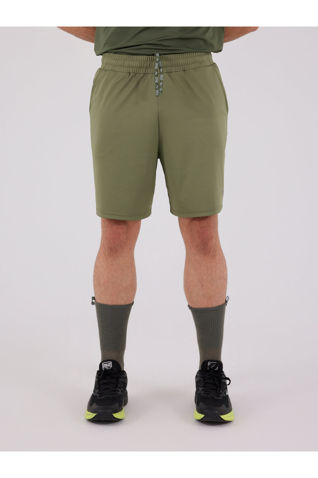 Everlast Pantaloni scurti cu talie elastica si snur, buzunare laterale si logo discret